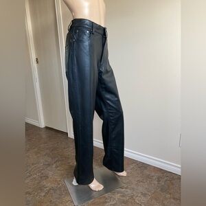 Black Faux Leather Pants
